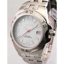 Mens Croton Steel Swiss 10 Atm Date New Watch CA301149SSDW