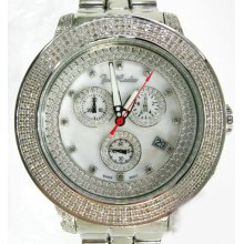 Mens Diamond Round Cut Joe Rodeo Pilot White Dial JRPL1 3.15ct