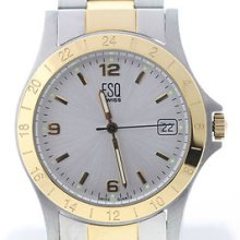 Men's Esq Swiss Classic Sport Two-tone Stainless Silver Dial Date Watch 7.25
