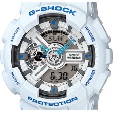 Mens G-Shock Watch Casio Analog Digital White GA110SN-7