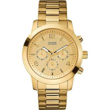 Mens Guess U15061g2 Gold Tone Stainless Steel Chronograph Watch