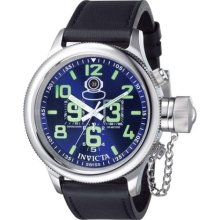 Mens Invicta Leather Russian Diver Swiss Chrono Date Watch 7213 ...