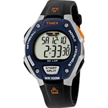 Men's Ironman 30-Lap Memory Chrono Black And Blue Resin Watch