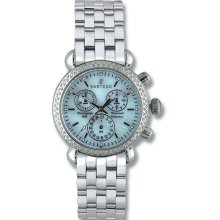 Mens Ladies Women Sartego Watch Sdbp389s Diamond Chronograph Blue Dial