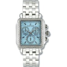 Mens Ladies Women Sartego Watch Sdbp397s Diamond Chronograph Blue Dial