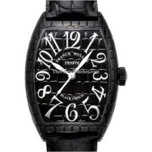 Mens Large Franck Muller Curvex Black Crocodile 8880BLKCRO Watch