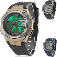 Men's Multi-Colored Lights and Rubber Multi-Functional Digital Automatic Wrist Watch (Assorted Colors)