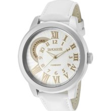 Men's Non Plus Ultra Light Silver Textured Dial White Calf