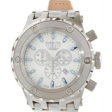 Men's Reserve Subaqua Noma Chronograph White Dial Leather Strap 500M