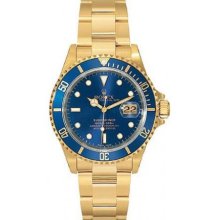 Mens ROLEX Oyster Watch Perpetual Submariner Blue