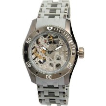 Men's Stainless Steel Case Sea Spider Silver Skeleton Dial