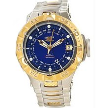 Men's Subaqua GMT Automatic Stainless Steel Case and Bracelet Blue Tone Dial