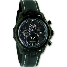 Mens SWI55 Navy IPB-plated Wing Commander Leather Band Watch