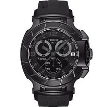 Men's T-Race Black Quartz Chronograph Sport Watch