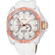 Men's Velatura Kinetic Direct Drive White Dial White Rubber Strap Rose Gold Beze