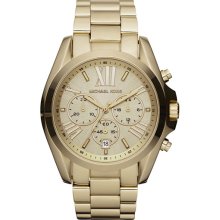 Michael Kors 'Bradshaw' Chronograph Bracelet Watch, 43mm Gold/ Gold