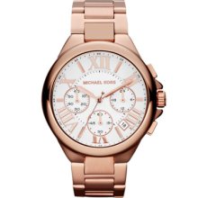 Michael Kors Mid-Size Rose Golden Stainless Steel Camille Chronograph