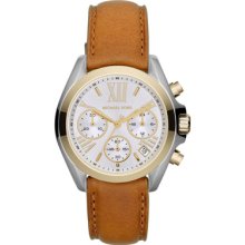 Michael Kors Mid-Size Leather Bradshaw Chronograph Watch