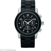 Michael Kors Mk8107 Runway Oversized Chronograph Black Silicon Rubber Watch