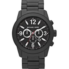 Michael Kors Mk8196 Oversized Round Chronograph Date Black Ion Mens Sports Watch