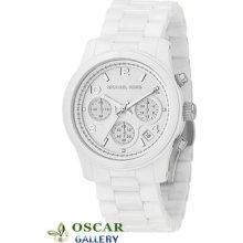 Michael Kors Runway Mk5161 Women's White Ceramic Watch 2 Years Warranty