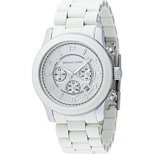 Michael Kors Runway White-Dial Chronograph Watch - White