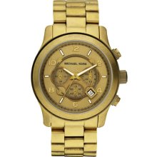 Michael Kors Unisex Goldtone Brown Dial Watch MK8227