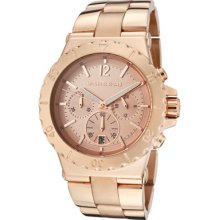 Michael Kors Watches Chronograph Rose Gold Tone Dial Rose Gold Tone Io