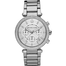 Michael Kors Women's Glitz Silver Dial Watch MK5353