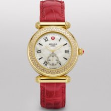 MICHELE Caber Diamond Gold Garnet Alligator