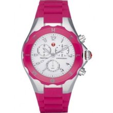 Michele Women's Mww12f000017 Tahitian Pink Jelly Bean Large Chronograph Watch