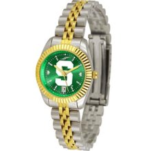 Michigan State Spartans MSU Womens Anochrome Gold Watch