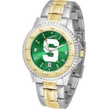 Michigan State University Men's Stainless Steel and Gold Tone Watch