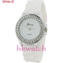 Minimalist Silver Shiny Bling Quartz Jewelry Women Lady Girl Men Boy Wrist Watch