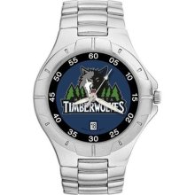 Minnesota Timberwolves NBA Men's Pro II Watch with Stainless Steel Bracelet