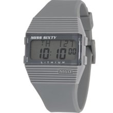 Miss Sixty Ladies Watch Sic005 In Collection Pyramidal With Digital Display And Grey Strap