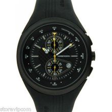 Momo Design Md1003bk-05bkyw-rb Black Steel Yellow Chrono Watch Fast Shipping