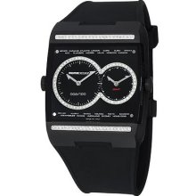 Momo Design Men's 'Dual Tech' Black Diamond Dial Titanium Quartz watch