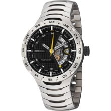 Momo Design Men's 'Master Racer' Black GMT Dial Titanium Watch