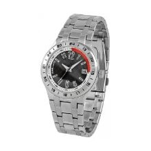 Morellato Gents Watch Analogue Quartz, Black and Red Dial, Metal Band