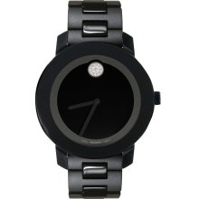 Movado Bold 3600102 Watch Small Unisex - Black Dial PVD Steel Case Quartz Movement