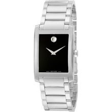 Movado Mens Certe Black Museum Dial Stainless Steel 0606403