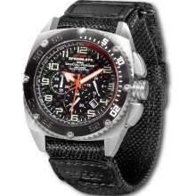 MTM Special Ops Mens Patriot Stainless Watch - Black Nylon Strap - Carbon Fiber Dial - MTM-PTTBB