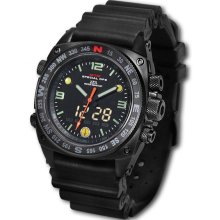 MTM Special Ops Mens Silencer Stainless Watch - Black Rubber Strap - Black Dial - MTM-SBRS