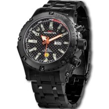 MTM Special Ops Mens Vulture Titanium Watch - Black Bracelet - Carbon Fiber Dial - MTM-VBT