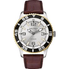 Nautica Brown Leather Mens Watch N09612G