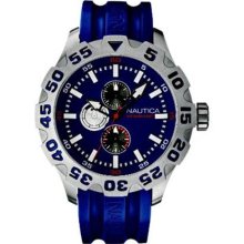 Nautica Men's N15578G BFD 100 Multifunction Navy Blue Resin Watch