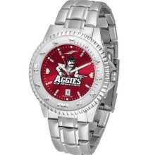 New Mexico State Aggies NMSU Mens Steel Anochrome Watch