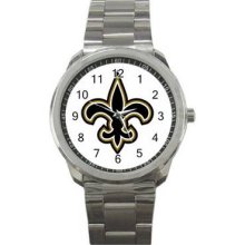 New Orleans Saints Unisex Silver-Tone Sports Metal Watch 07