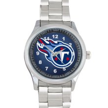 Nice tennessee titans logo Style sport Watch stainless band silver tone custom - Blue - Metal